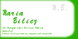 maria bilicz business card